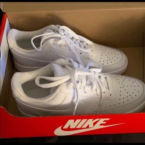 white Nike sneakers